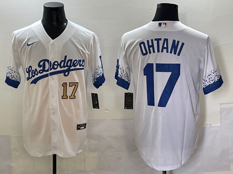 Men Los Angeles Dodgers #17 Ohtani white Nike MLB 2025 Jersey style 2->los angeles dodgers->MLB Jersey